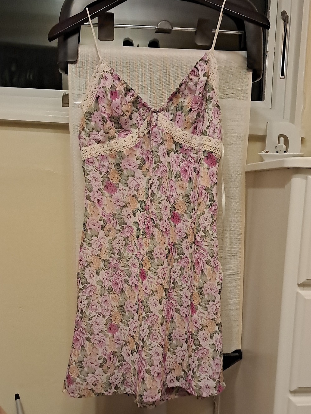Floral Lace-Trim Dress - Floral - Size 8